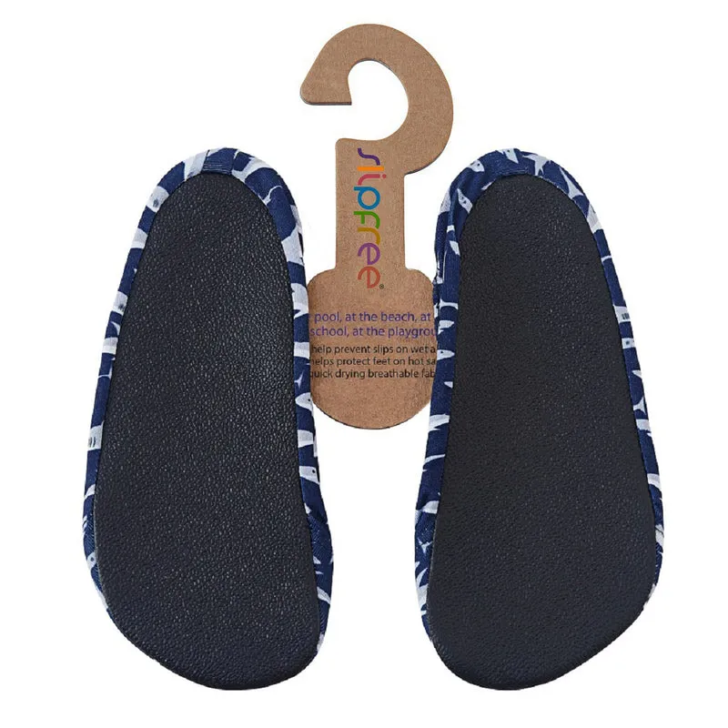 Slipfree Kid's Non Slip Shoes - Navy Shark