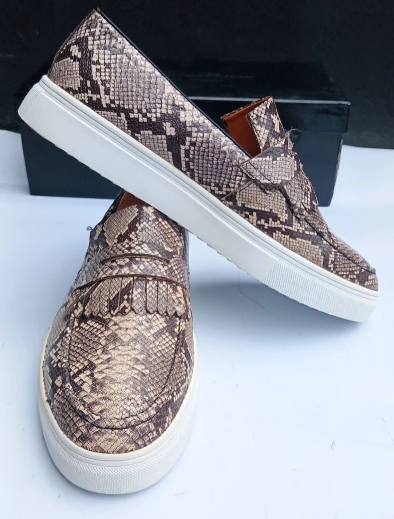 SNAKE PRINTS TASSELS LOAFERS