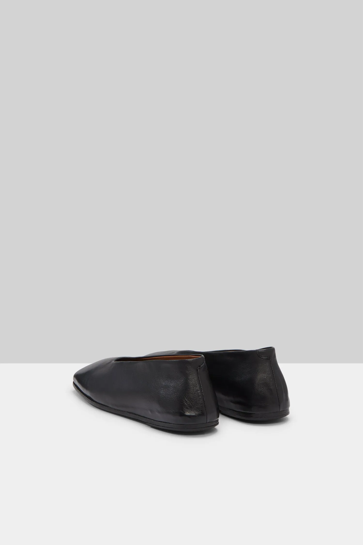 Spatolona Leather Shoe in Black