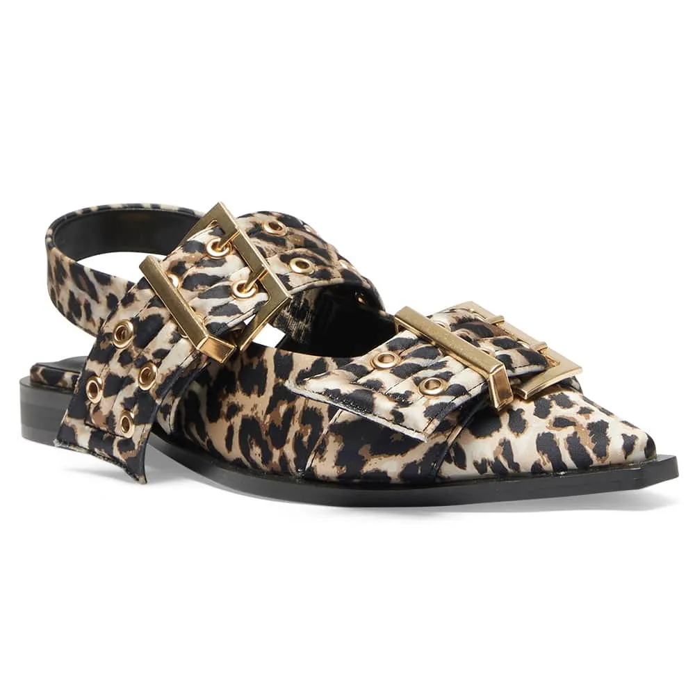 Suzie Flat in Animal Fabric