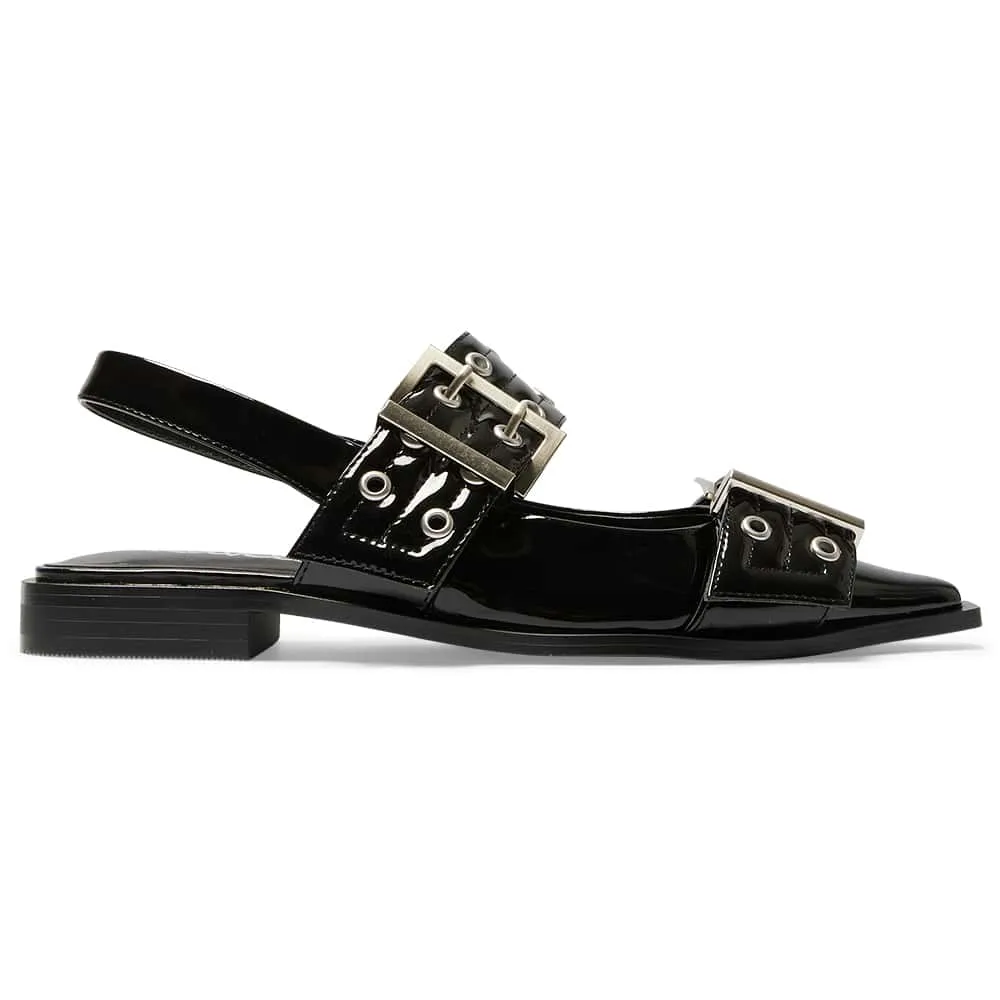 Suzie Flat in Black Patent