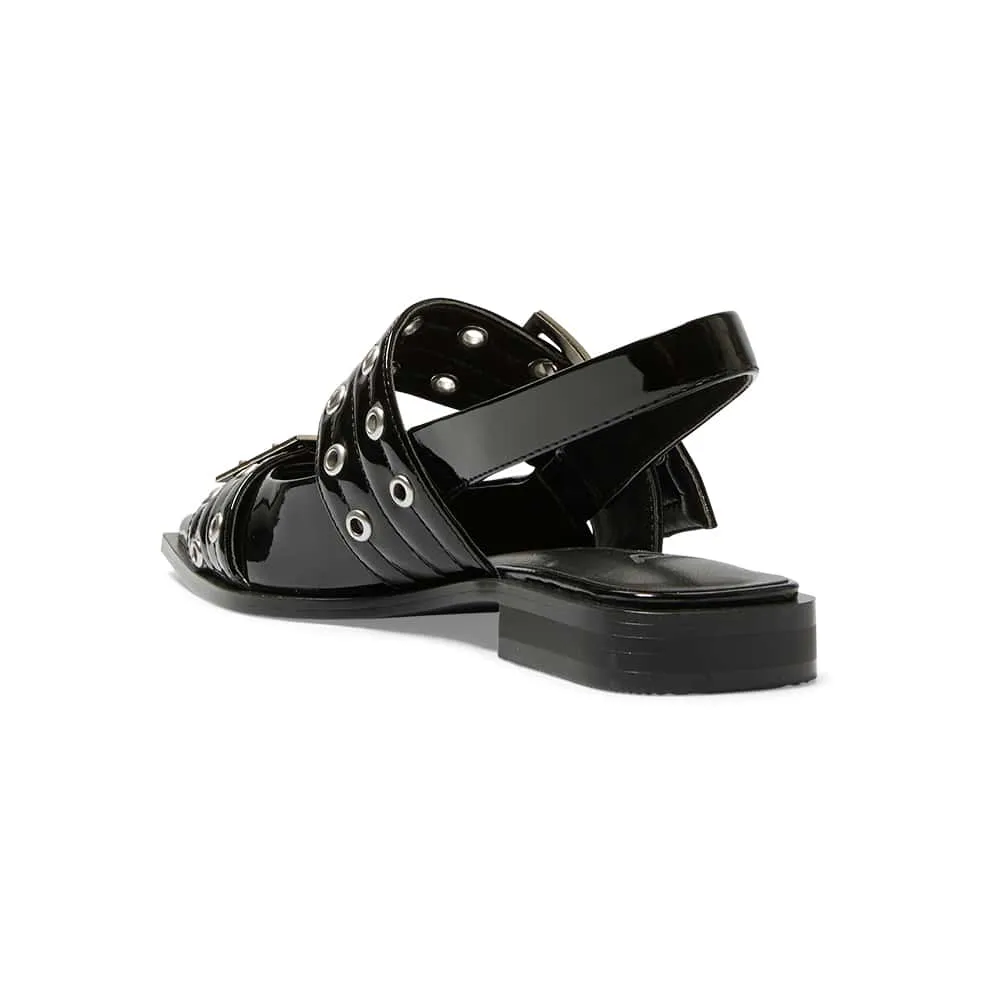 Suzie Flat in Black Patent