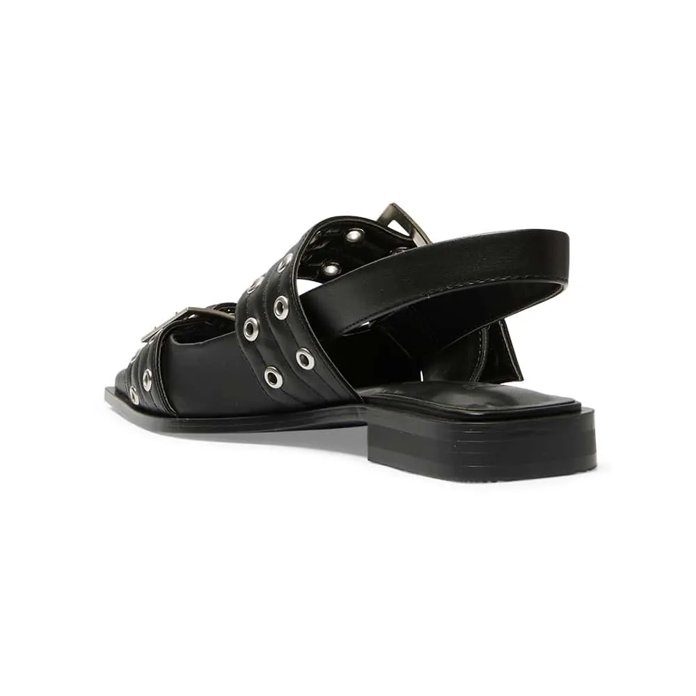 Suzie Flat in Black Smooth