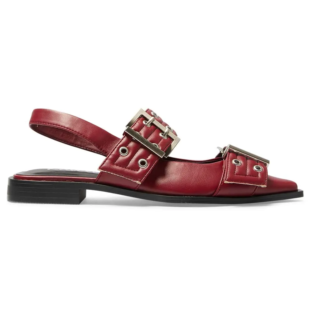 Suzie Flat in Red Smooth