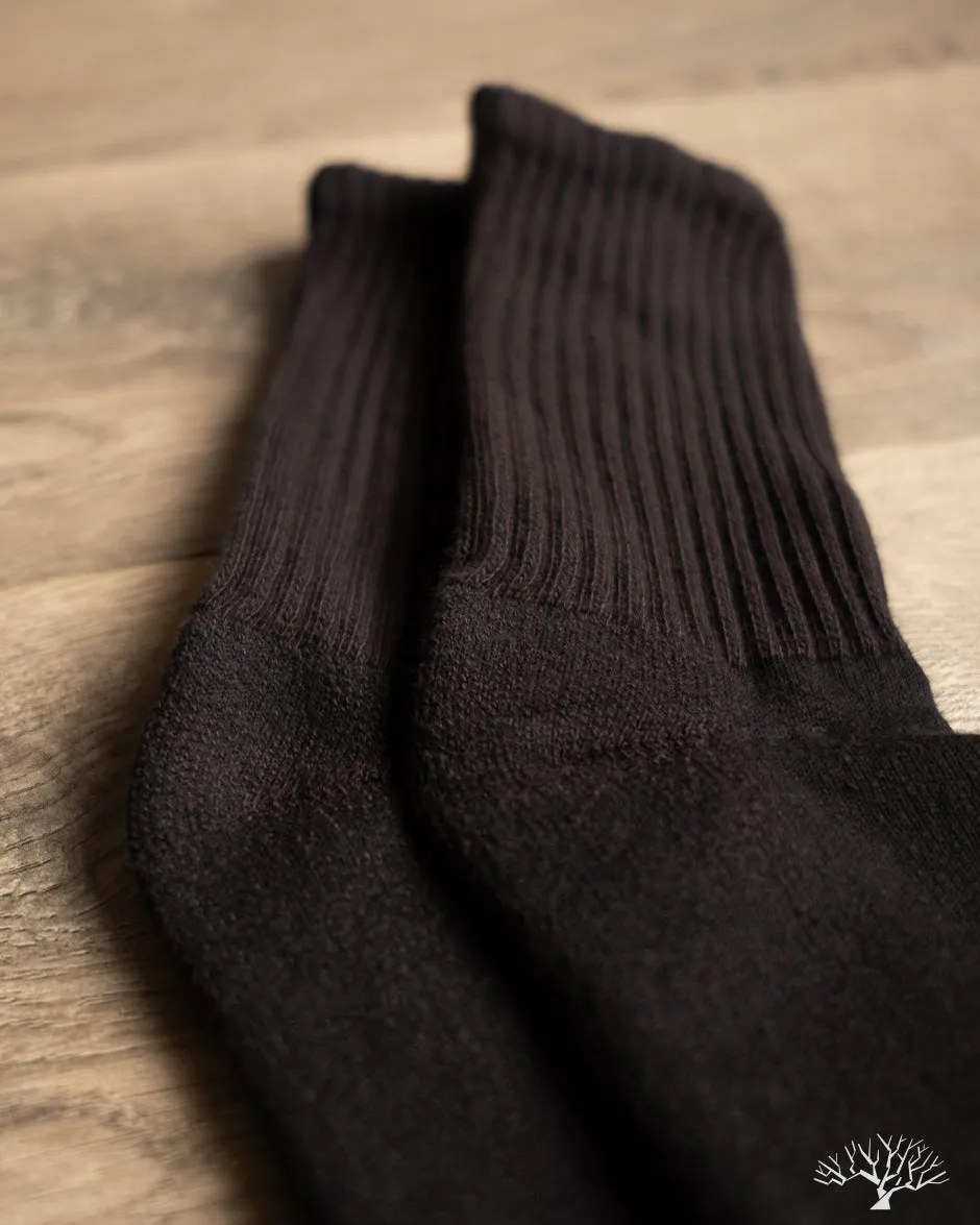 The Solids Crew Sock - Washed Black