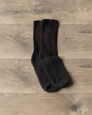 The Solids Crew Sock - Washed Black