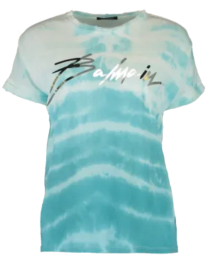 Tie Dye Balmain Logo T-Shirt