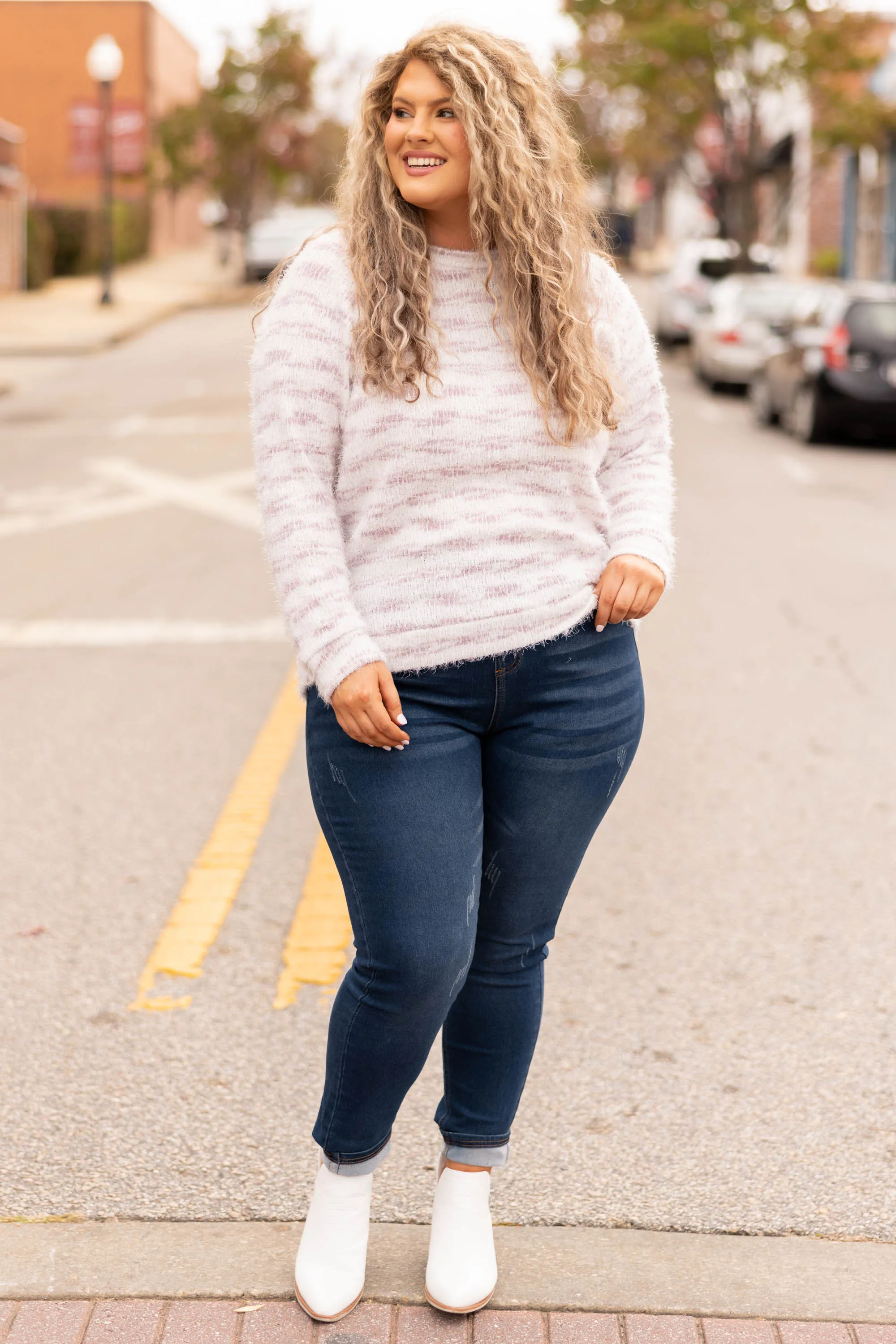 Touch The Night Sky Sweater, Lavender