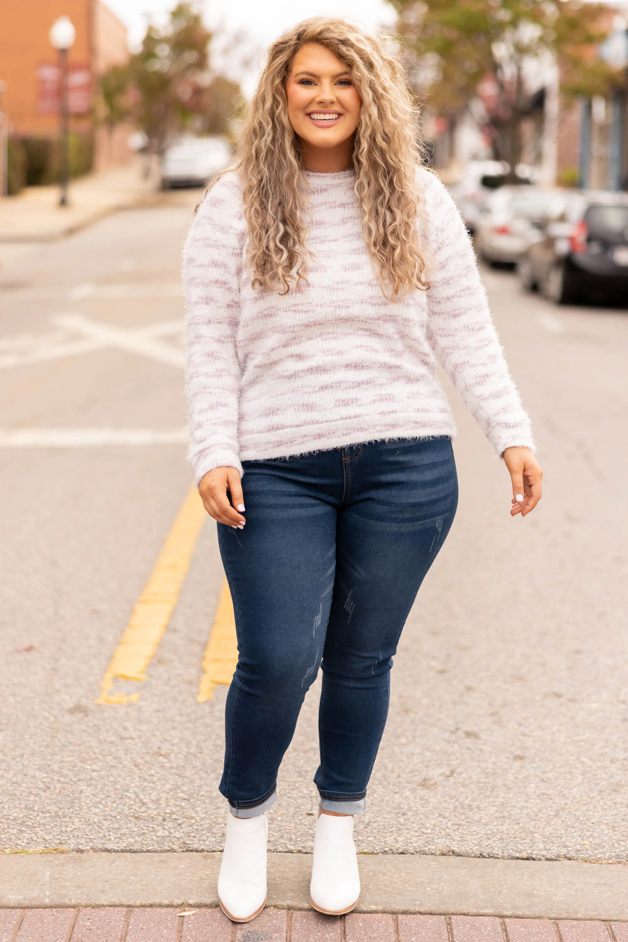 Touch The Night Sky Sweater, Lavender