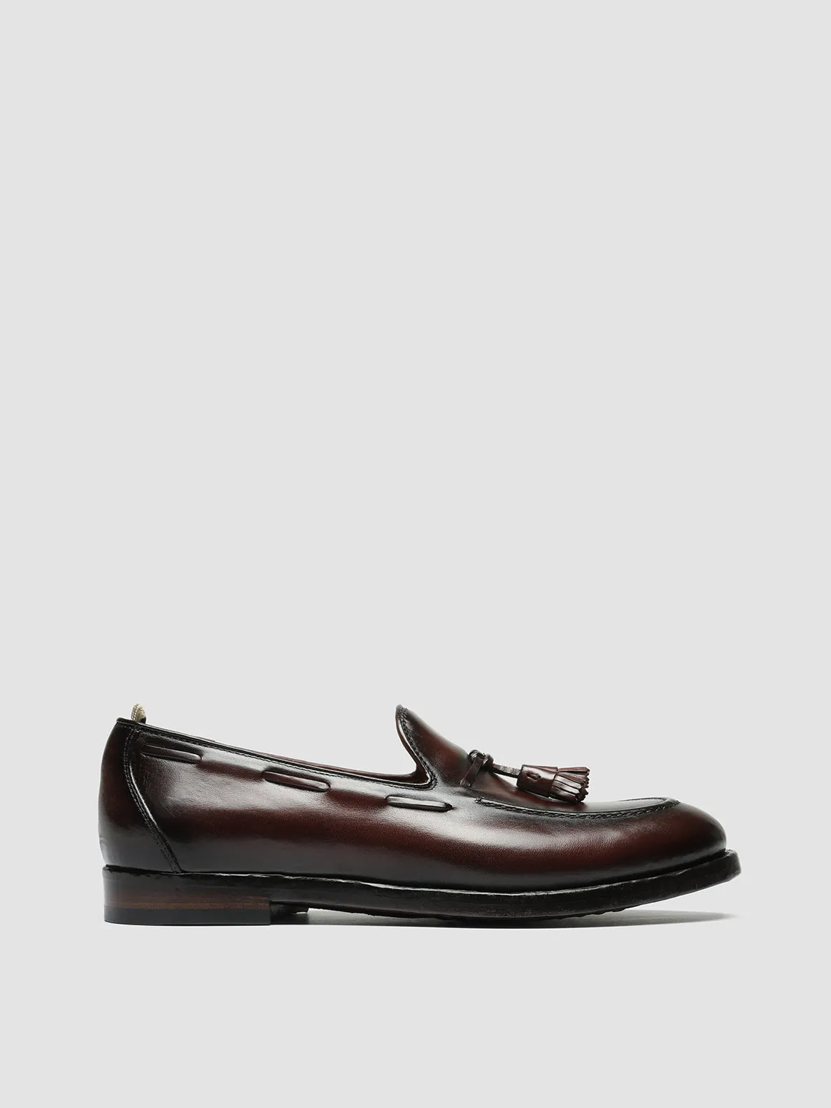 TULANE 001 - Burgundy Leather Tassel Loafers