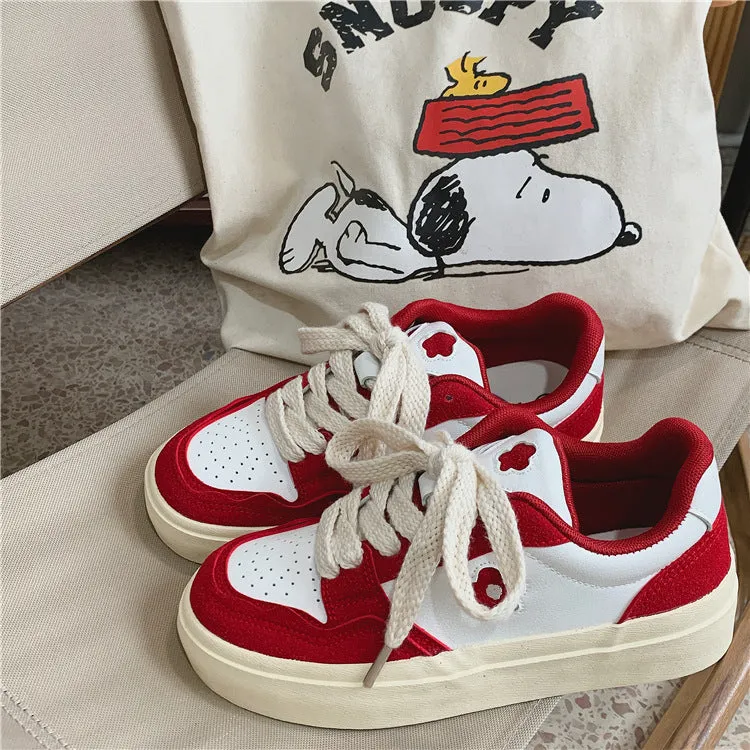 Two Tone Korean Flat Breathable Canvas Shoes