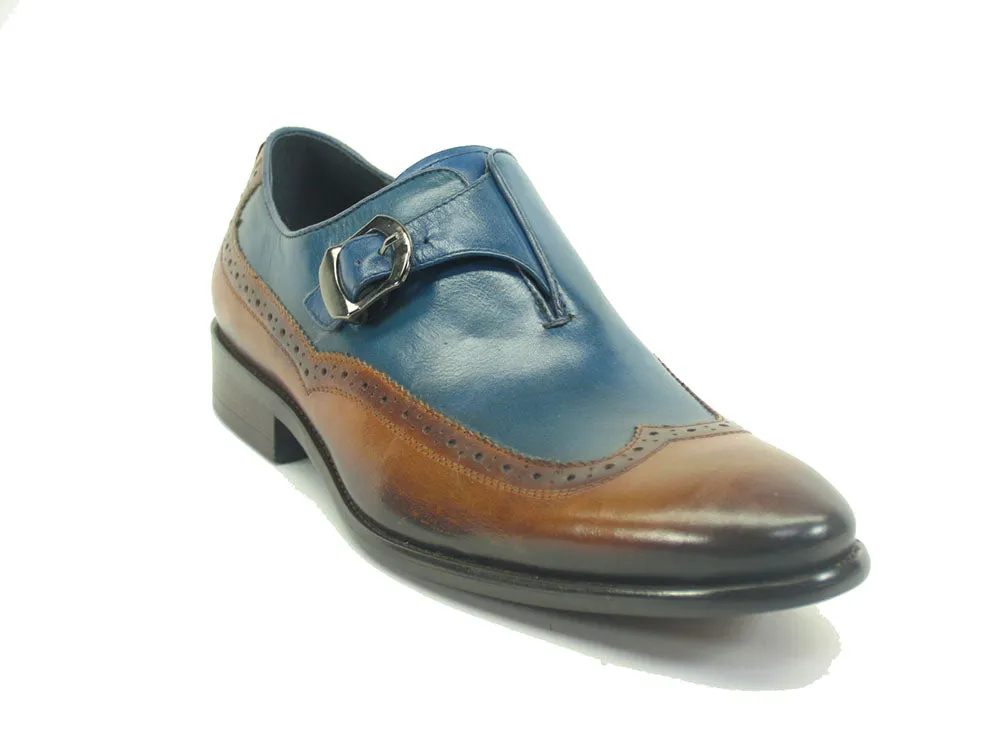 Two Tone Wingtip Buckle Loafer