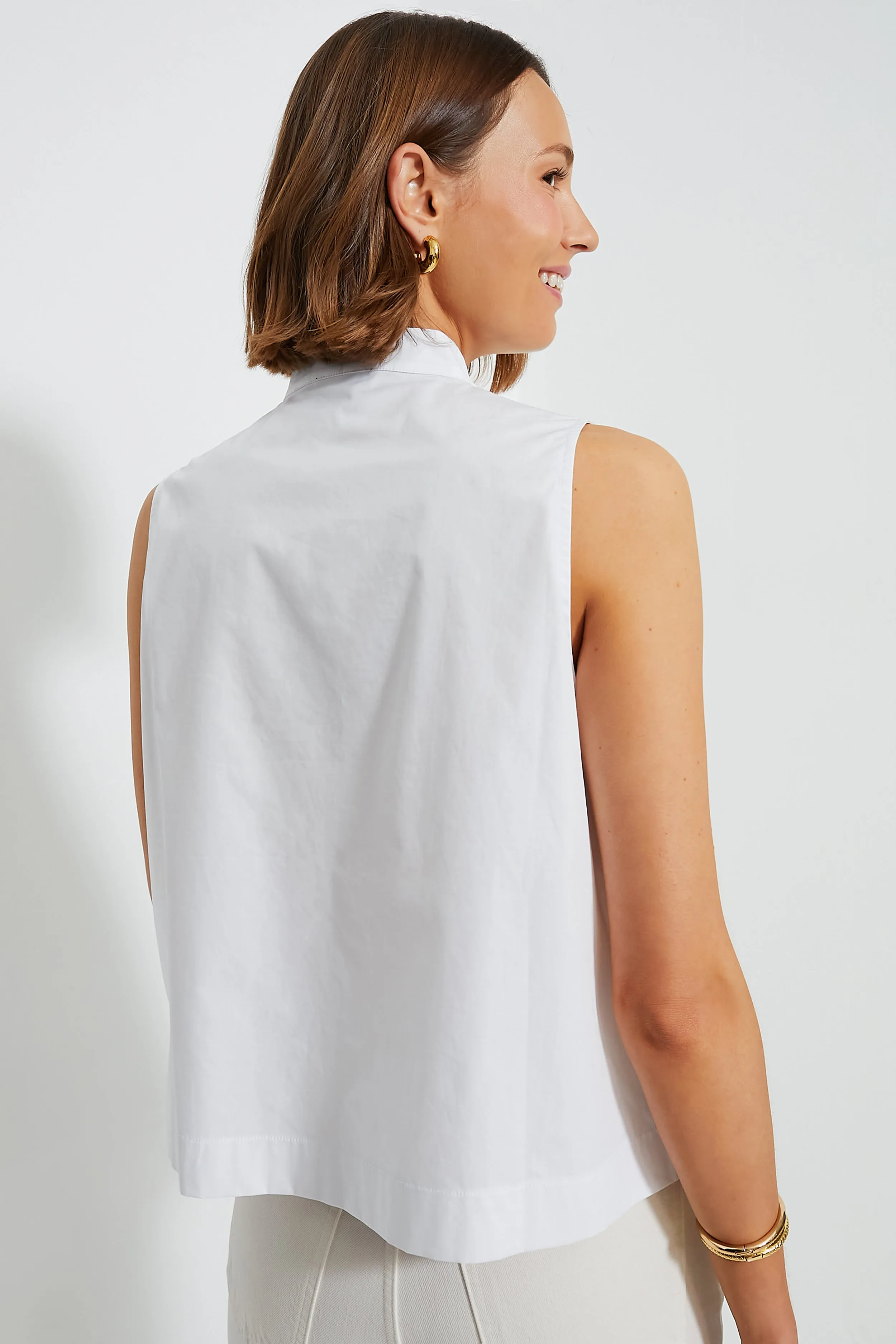 White Sleeveless Celeste Top