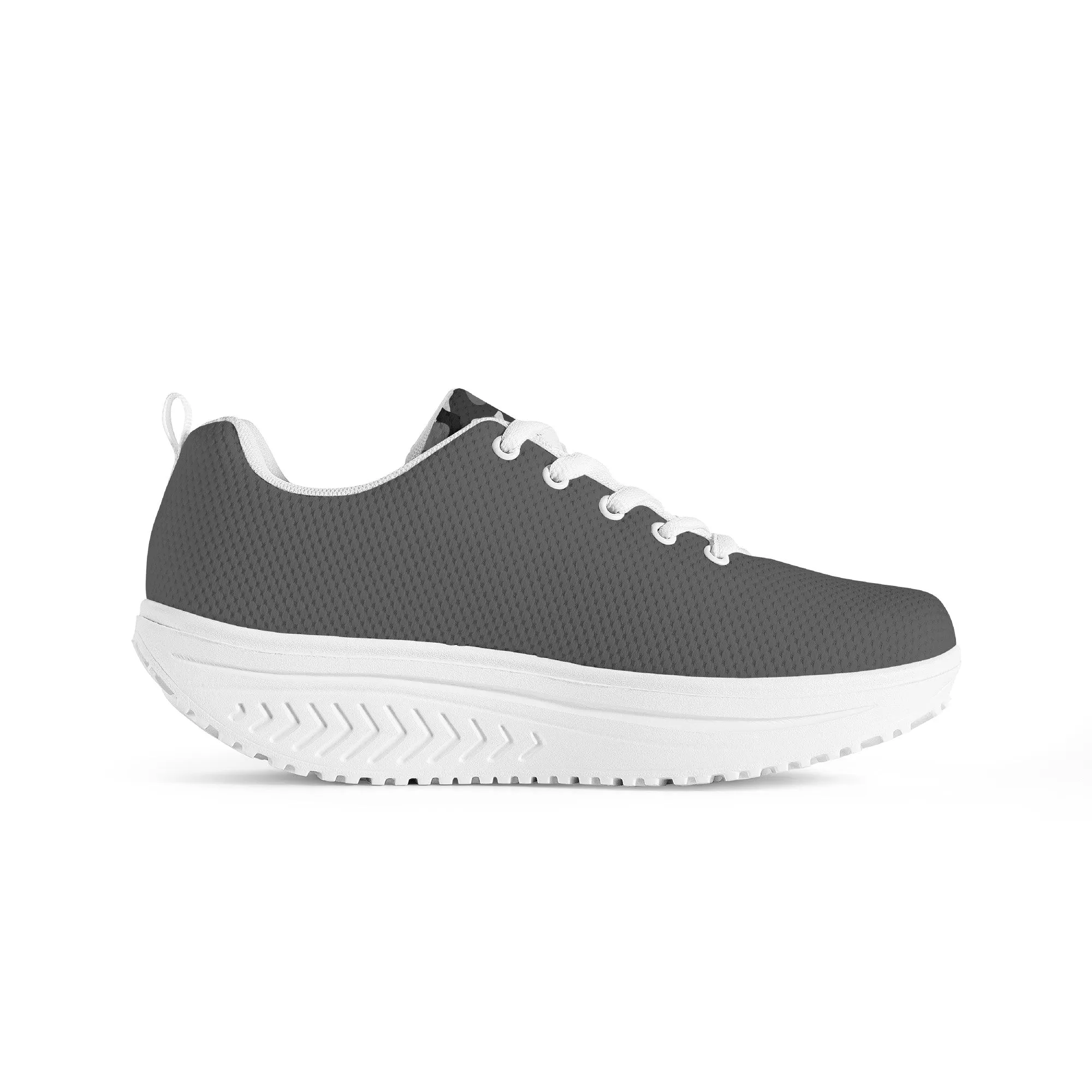 Women's Mesh Heightening Shaking Shoe - Grey