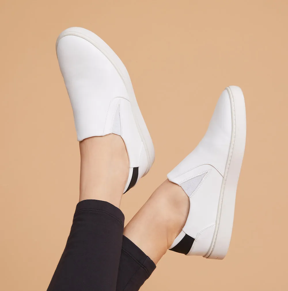 Women's Slip On | White-Psychic Wave