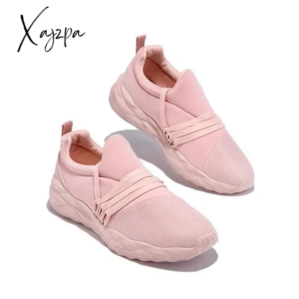 Xajzpa - White Fashion Casual Solid Color Breathable Sneakers