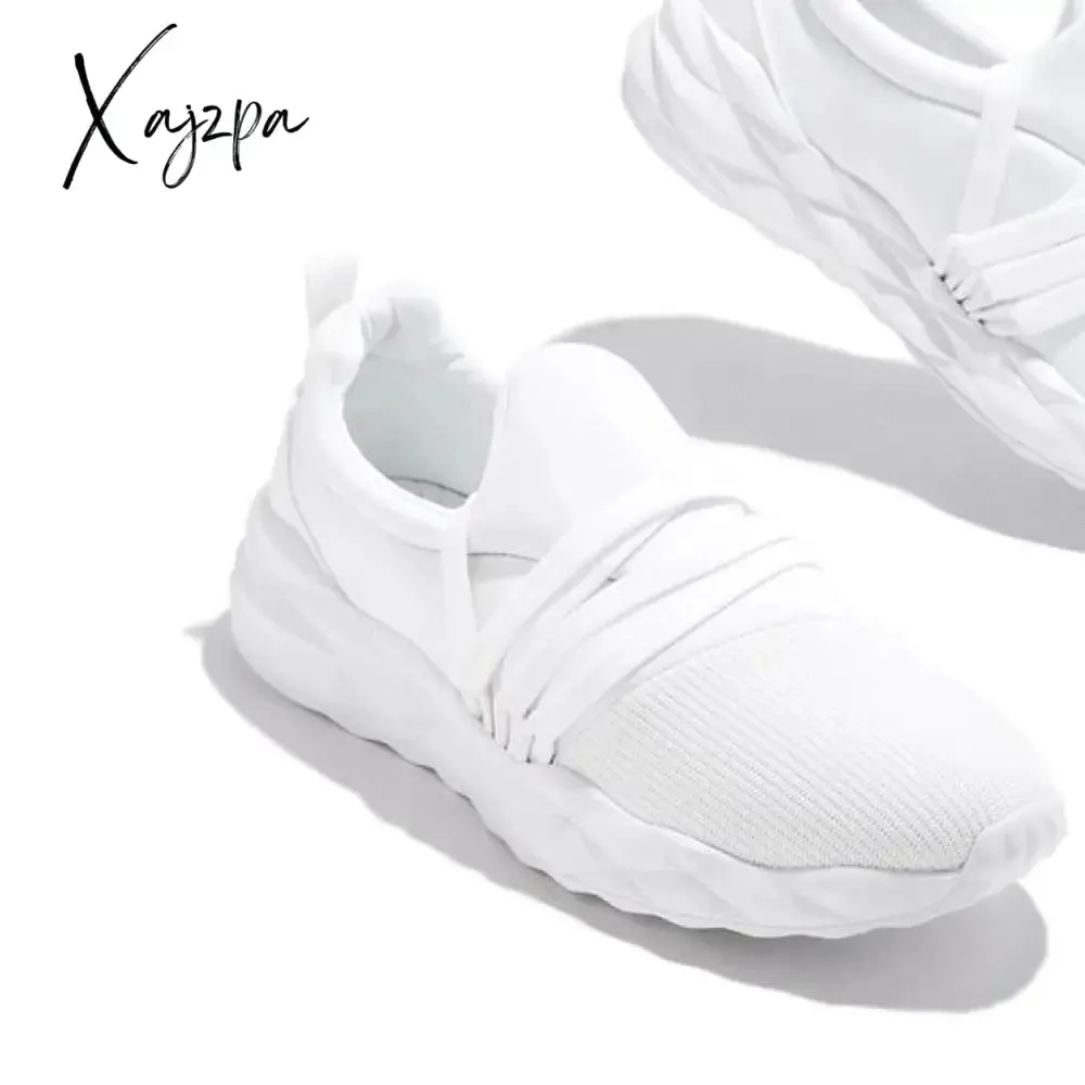 Xajzpa - White Fashion Casual Solid Color Breathable Sneakers