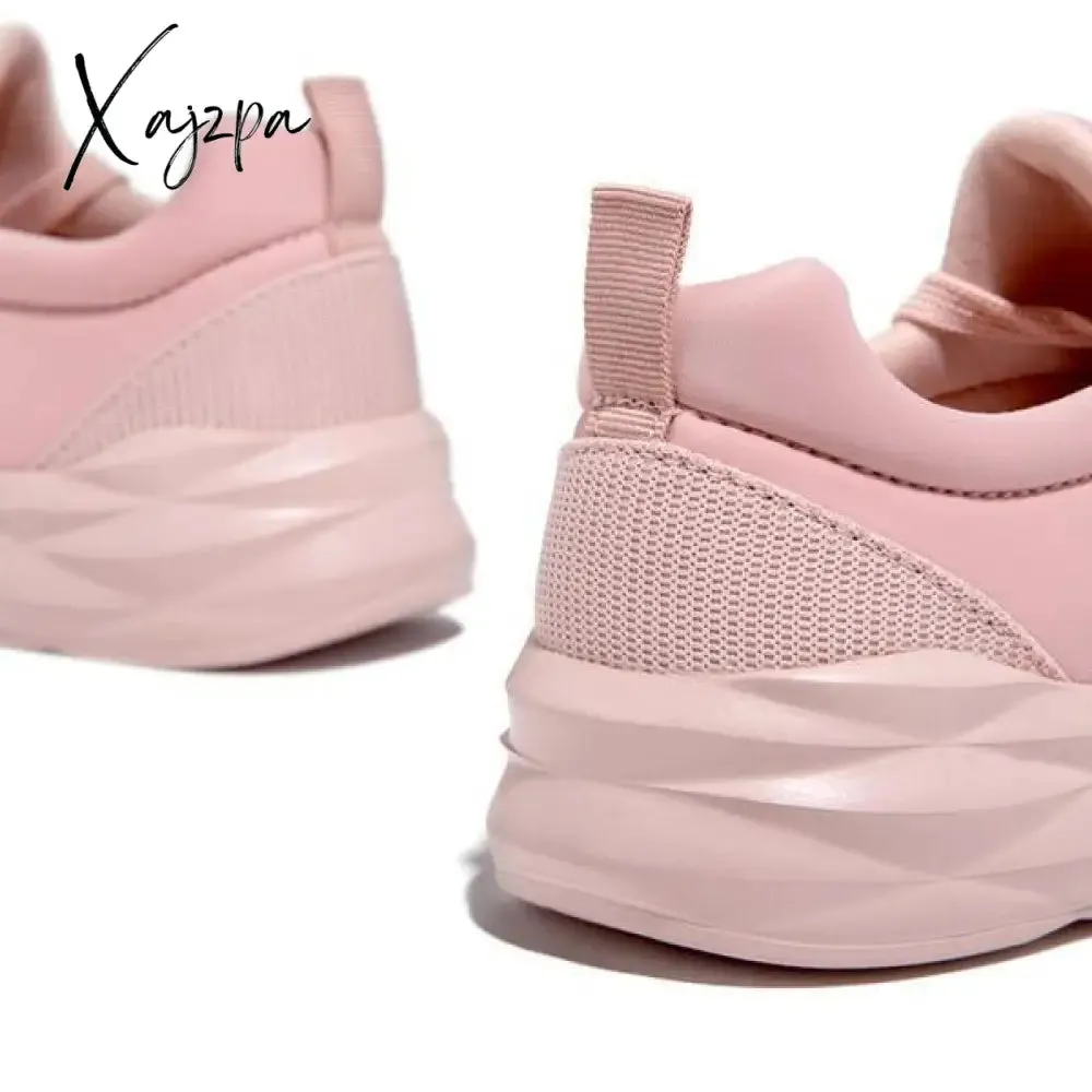 Xajzpa - White Fashion Casual Solid Color Breathable Sneakers