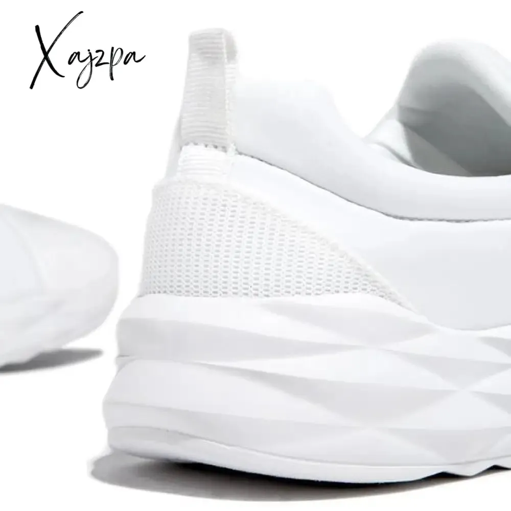 Xajzpa - White Fashion Casual Solid Color Breathable Sneakers